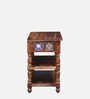 Siramika Sheesham Wood Console Table In Rustic Teak Finish