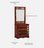 Siramika Sheesham Wood Dresser in Honey Oak Finish
