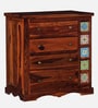 Siramika Sheesham Wood Dresser in Honey Oak Finish