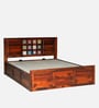 Siramika Sheesham Wood King Size Bed In Honey Oak Finish With Hydraulic Storage Siramika Sheesham Wood King Size Bed In Honey Oak Finish With Hydraulic Storage