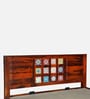 Siramika Sheesham Wood King Size Bed In Honey Oak Finish  With Hydraulic Storage