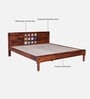 Siramika Sheesham Wood King Size Bed In Honey Oak Finish