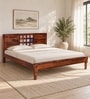Siramika Sheesham Wood King Size Bed In Honey Oak Finish