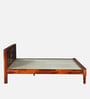 Siramika Sheesham Wood King Size Bed In Honey Oak Finish