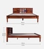 Siramika Sheesham Wood King Size Bed In Honey Oak Finish