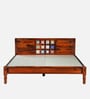 Siramika Sheesham Wood King Size Bed In Honey Oak Finish