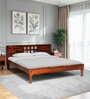 Siramika Sheesham Wood King Size Bed In Honey Oak Finish Siramika Sheesham Wood King Size Bed In Honey Oak Finish