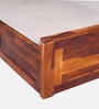 Siramika Sheesham Wood King Size Bed In Honey Oak Finish With Hydraulic Storage