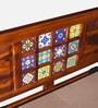 Siramika Sheesham Wood King Size Bed In Honey Oak Finish With Hydraulic Storage