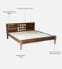 Siramika Sheesham Wood King Size Bed In Provincial Teak Finish
