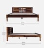 Siramika Sheesham Wood King Size Bed In Provincial Teak Finish