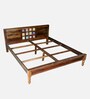 Siramika Sheesham Wood King Size Bed In Provincial Teak Finish