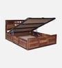 Siramika Sheesham Wood King Size Bed In Provincial Teak Finish With Hydraulic Storage