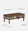 Siramika Sheesham Wood Large Coffee Table In Provincial Teak Finish Siramika Sheesham Wood Large Coffee Table In Provincial Teak Finish