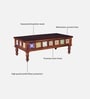 Siramika Sheesham Wood Large Coffee Table In Provincial Teak Finish