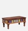 Siramika Sheesham Wood Large Coffee Table In Rustic Teak Finish