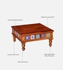 Siramika Sheesham Wood Medium Coffee Table In Honey Oak Finish