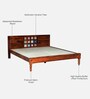 Siramika Sheesham Wood Queen Size Bed In Honey Oak Finish