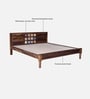 Siramika Sheesham Wood Queen Size Bed In Honey Oak Finish