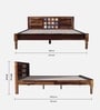 Siramika Sheesham Wood Queen Size Bed In Honey Oak Finish