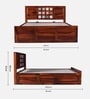 Siramika Sheesham Wood Queen Size Bed In Honey Oak Finish With Hydraulic Storage Siramika Sheesham Wood Queen Size Bed In Honey Oak Finish With Hydraulic Storage