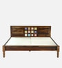 Siramika Sheesham Wood Queen Size Bed In Provincial Teak Finish