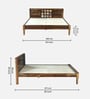 Siramika Sheesham Wood Queen Size Bed In Provincial Teak Finish
