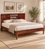 Siramika Sheesham Wood Queen Size Bed In Provincial Teak Finish
