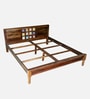 Siramika Sheesham Wood Queen Size Bed In Provincial Teak Finish