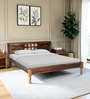 Siramika Sheesham Wood Queen Size Bed In Provincial Teak Finish Siramika Sheesham Wood Queen Size Bed In Provincial Teak Finish