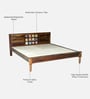 Siramika Sheesham Wood Queen Size Bed In Provincial Teak Finish