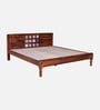 Siramika Sheesham Wood Queen Size Bed In Provincial Teak Finish