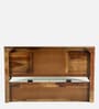 Siramika Sheesham Wood Queen Size Bed In Provincial Teak Finish With Hydraulic Storage Siramika Sheesham Wood Queen Size Bed In Provincial Teak Finish With Hydraulic Storage