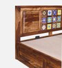Siramika Sheesham Wood Queen Size Bed In Rustic Teak Finish With Hydraulic Storage Siramika Sheesham Wood Queen Size Bed In Rustic Teak Finish With Hydraulic Storage