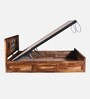 Siramika Sheesham Wood Queen Size Bed In Rustic Teak Finish With Hydraulic Storage Siramika Sheesham Wood Queen Size Bed In Rustic Teak Finish With Hydraulic Storage
