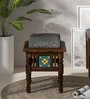 Siramika Sheesham Wood Seating Stool In Provincial Teak Finish