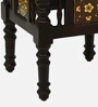 Siramika Sheesham Wood Seating Stool In Walnut Finish