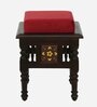 Siramika Sheesham Wood Seating Stool In Walnut Finish