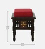 Siramika Sheesham Wood Seating Stool In Walnut Finish