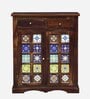 Siramika Sheesham Wood Shoe Cabinet In Provincial Teak Finish