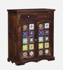Siramika Sheesham Wood Shoe Cabinet In Provincial Teak Finish