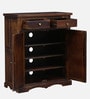 Siramika Sheesham Wood Shoe Cabinet In Provincial Teak Finish