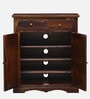 Siramika Sheesham Wood Shoe Cabinet In Provincial Teak Finish