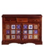 Siramika Sheesham Wood Sideboard In Honey Oak Finish