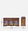 Siramika Sheesham Wood Sideboard In Provincial Teak Finish