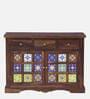 Siramika Sheesham Wood Sideboard In Provincial Teak