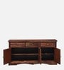 Siramika Sheesham Wood Sideboard In Rustic Teak Finish