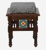 Siramika Sheesham Wood Seating Stool In Provincial Teak Finish