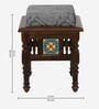 Siramika Sheesham Wood Seating Stool In Provincial Teak Finish