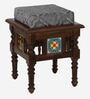 Siramika Sheesham Wood Seating Stool In Provincial Teak Finish